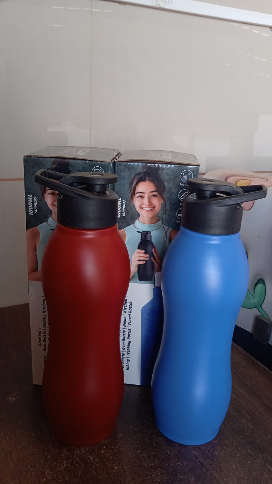 Stainless Steel Water Bottle (1000ML / Mix Colour / 1 Pc / Matte) Stainless Steel Water Bottle (1000ML / Mix Colour / 1 Pc / Matte)